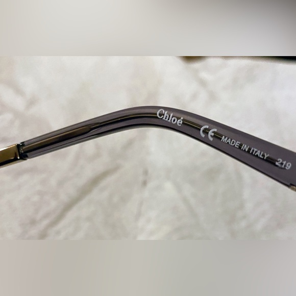 🇮🇹CHLOE’~Isidora Round Blue Grey Gradient Sunglasses Gold Metal Frame - Picture 13 of 17